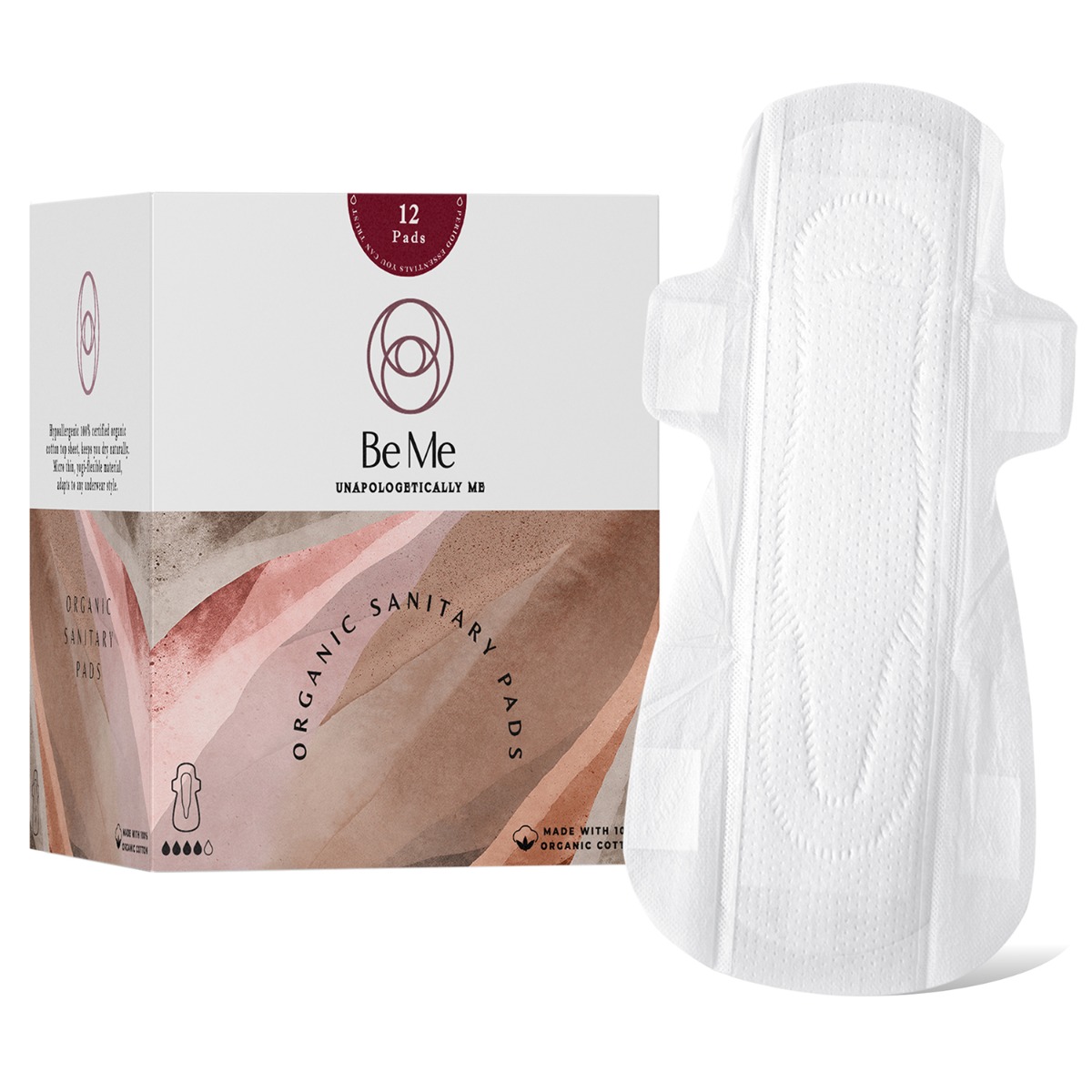 Be Me Pack Of 12 Sanitary Pads For Women With Disposable Pouch
