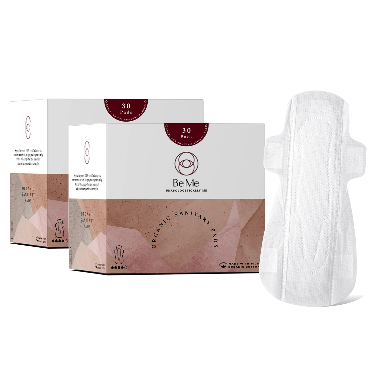 Be Me Pack Of 60 Sanitary Pads For Women With Disposable Pouch -Regular