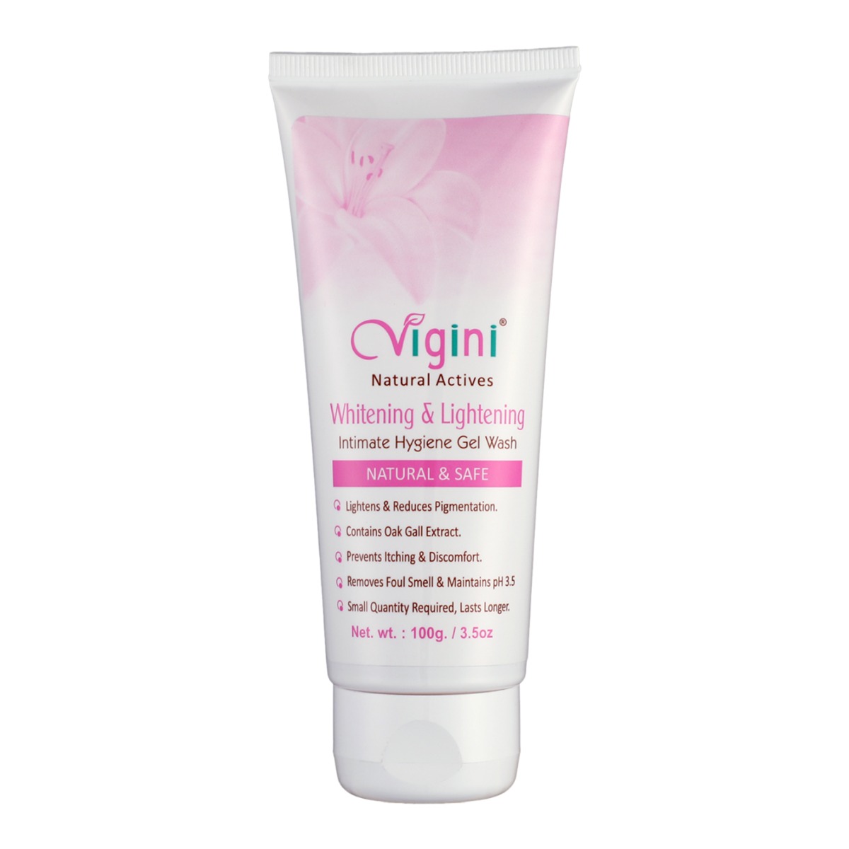 Vigini 100% Natural Actives Vaginal Intimate Lightening Whitening Feminine Hygiene Gel V Wash For Women, 100gm