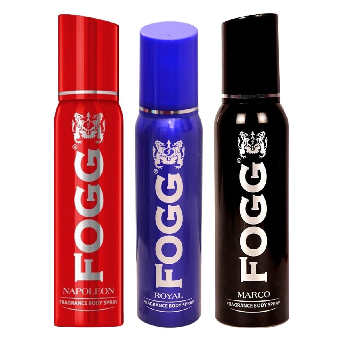 Fogg Marco, Napoleon & Royal Fragrance Body Spray, 150ml Each