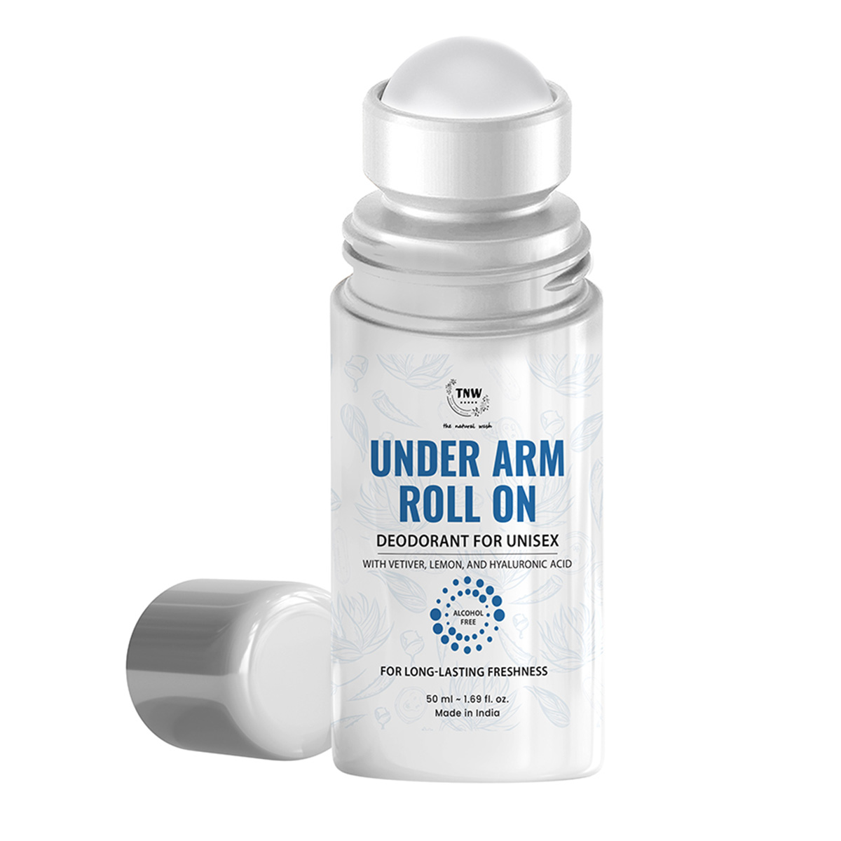 TNW - The Natural Wash Under Arm Roll-On Deodorant With Vetiver & Hyaluronic Acid, 50ml