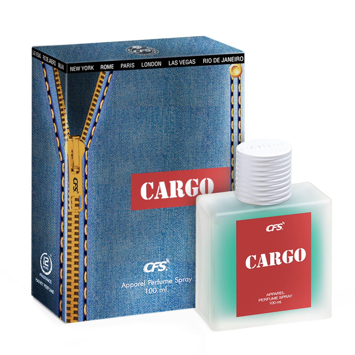 CFS Cargo Denim Long Lasting Apparel Perfume Spray, 100ml