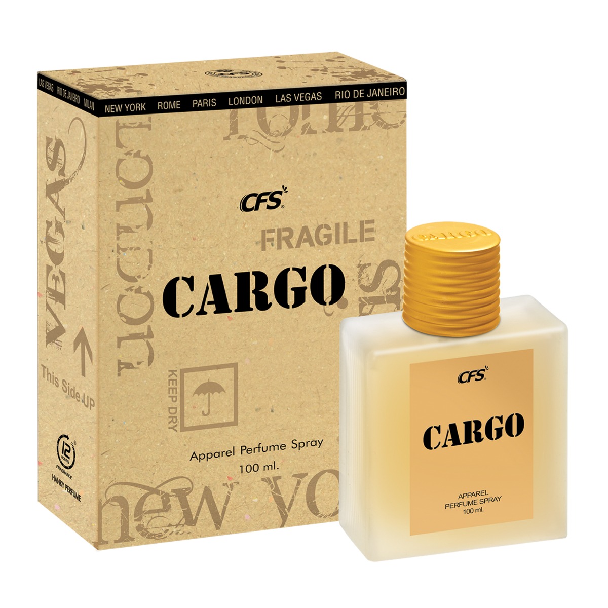 CFS Cargo Khakhi Long Lasting Apparel Perfume Spray, 100ml