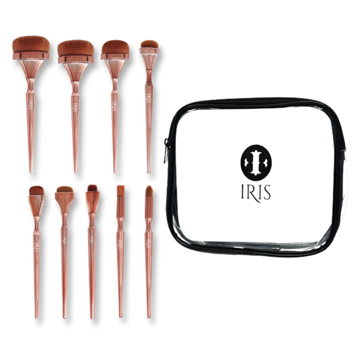 Iris Cosmetics Luminous Face Brush Set, Pack Of 9