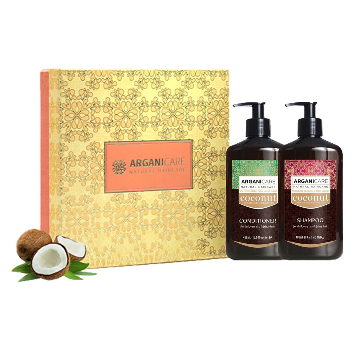 Arganicare Natural - Anti-Dandruff Treatment Combo Set (Coconut Shampoo & Conditioner), Combo