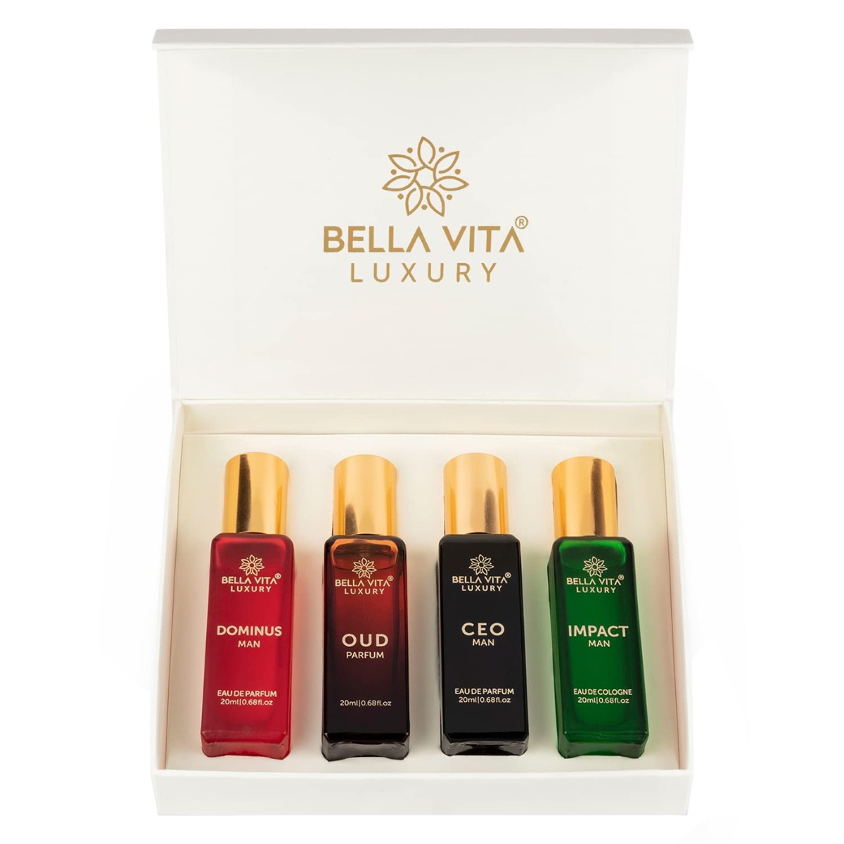 Bella Vita Organic Luxury Perfume Gift Set for Men 20ml Each