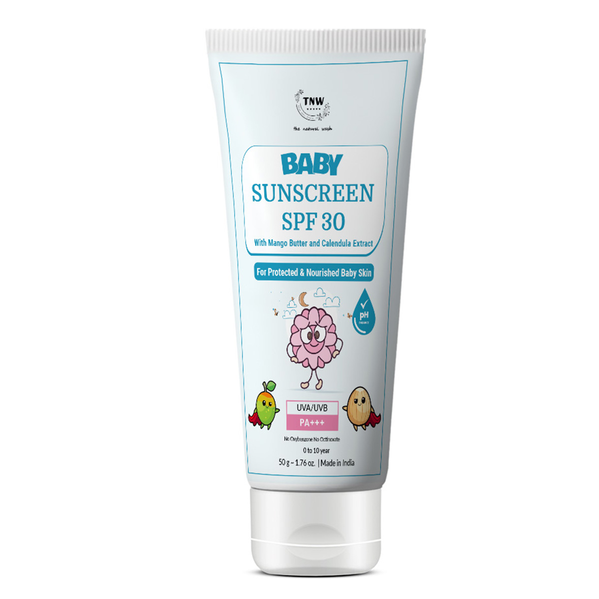 TNW - The Natural Wash Baby Sunscreen SPF 30 With Mango Butter & Calendula Extracts, 50gm