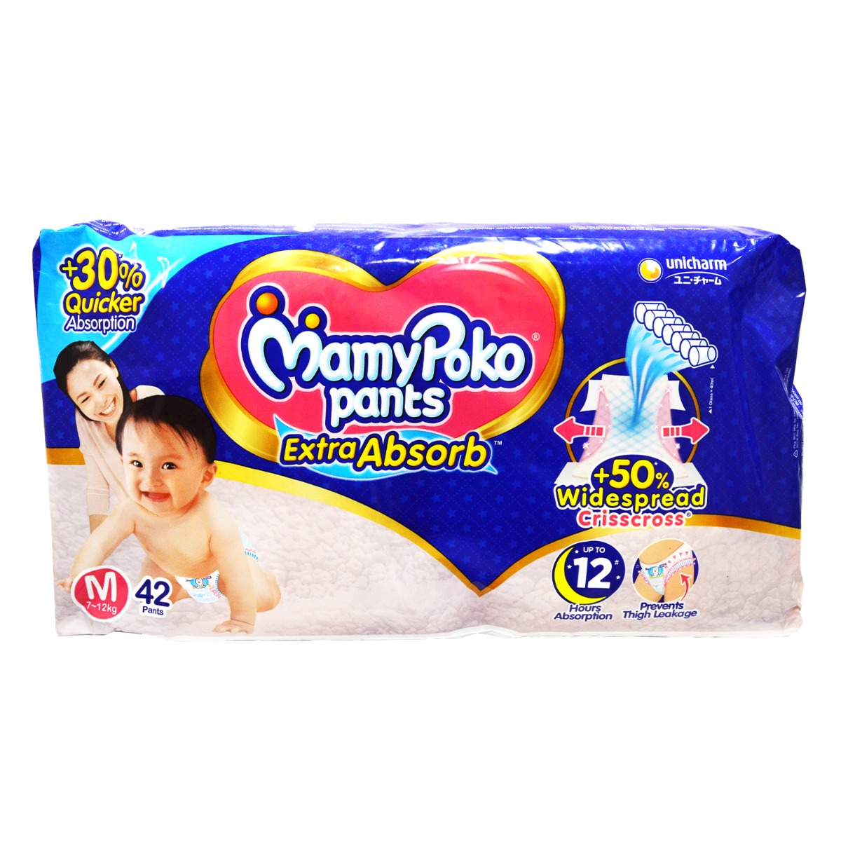 MamyPoko Pants Extra Absorb M, 42 Pants