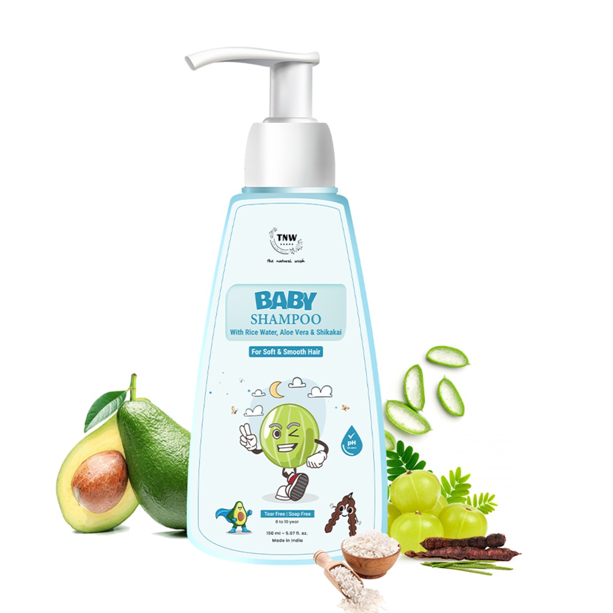 TNW - The Natural Wash Nourishing Baby Shampoo For Soft & Smooth Hair, 150ml