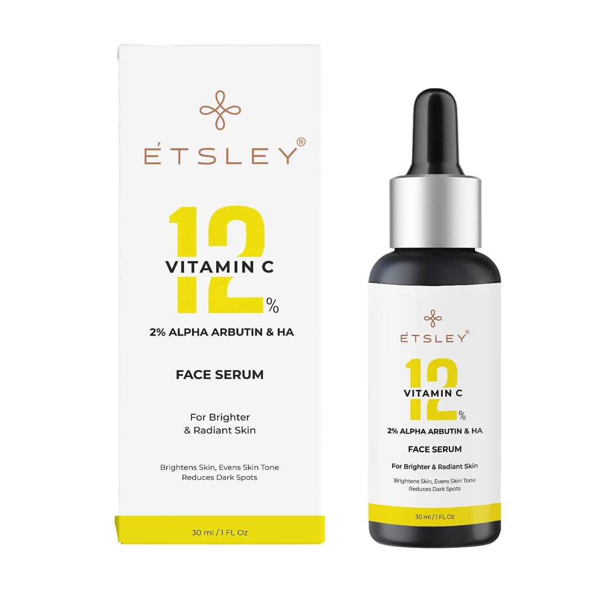 Etsley 12% Vitamin C Face Serum With Alpha Arbutin Face Serum, 30ml
