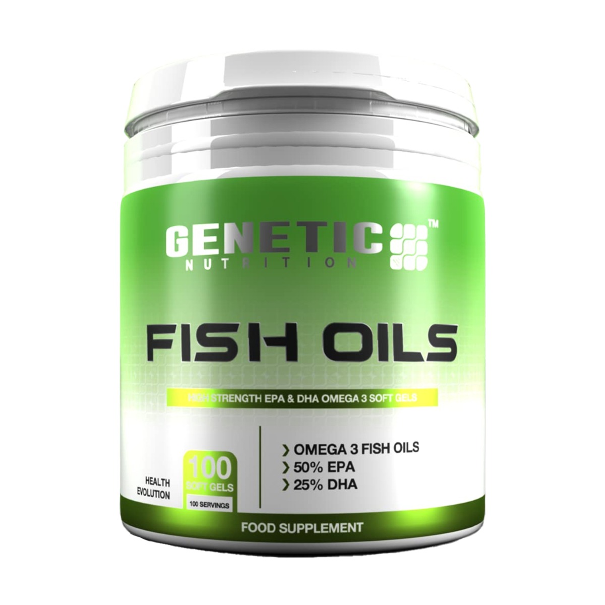 Genetic Nutrition Fish Oil, 100Tablets