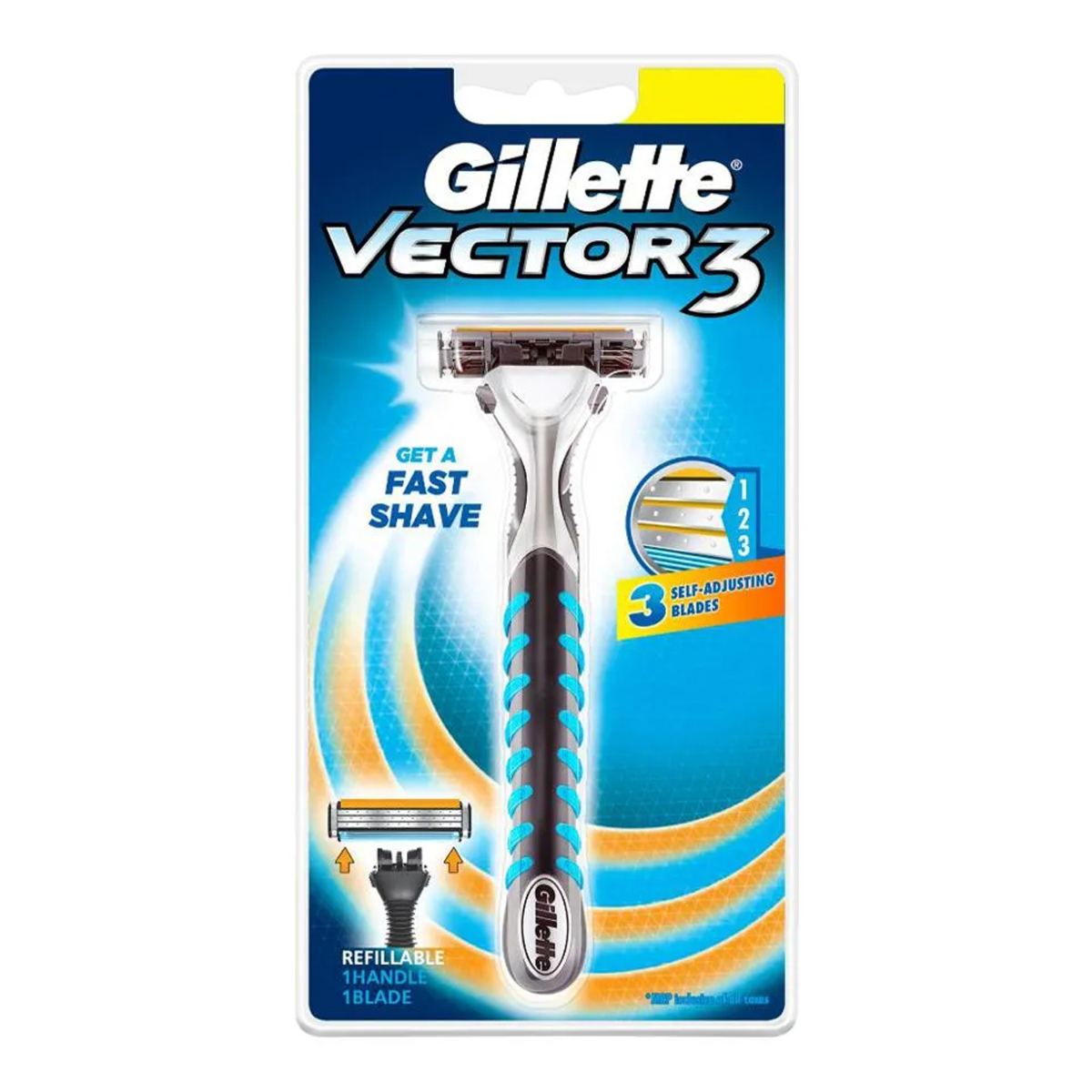 Gillette Vector 3 Manual Shaving Razor, 20gm