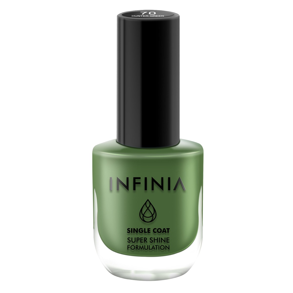INFINIA Single Coat Super Shine Nail Polish With Ultra High Gloss, 12ml-070 Hunter Green