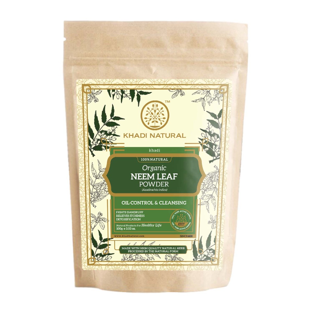 Khadi Natural Neem Leaf Organic Powder, 100gm