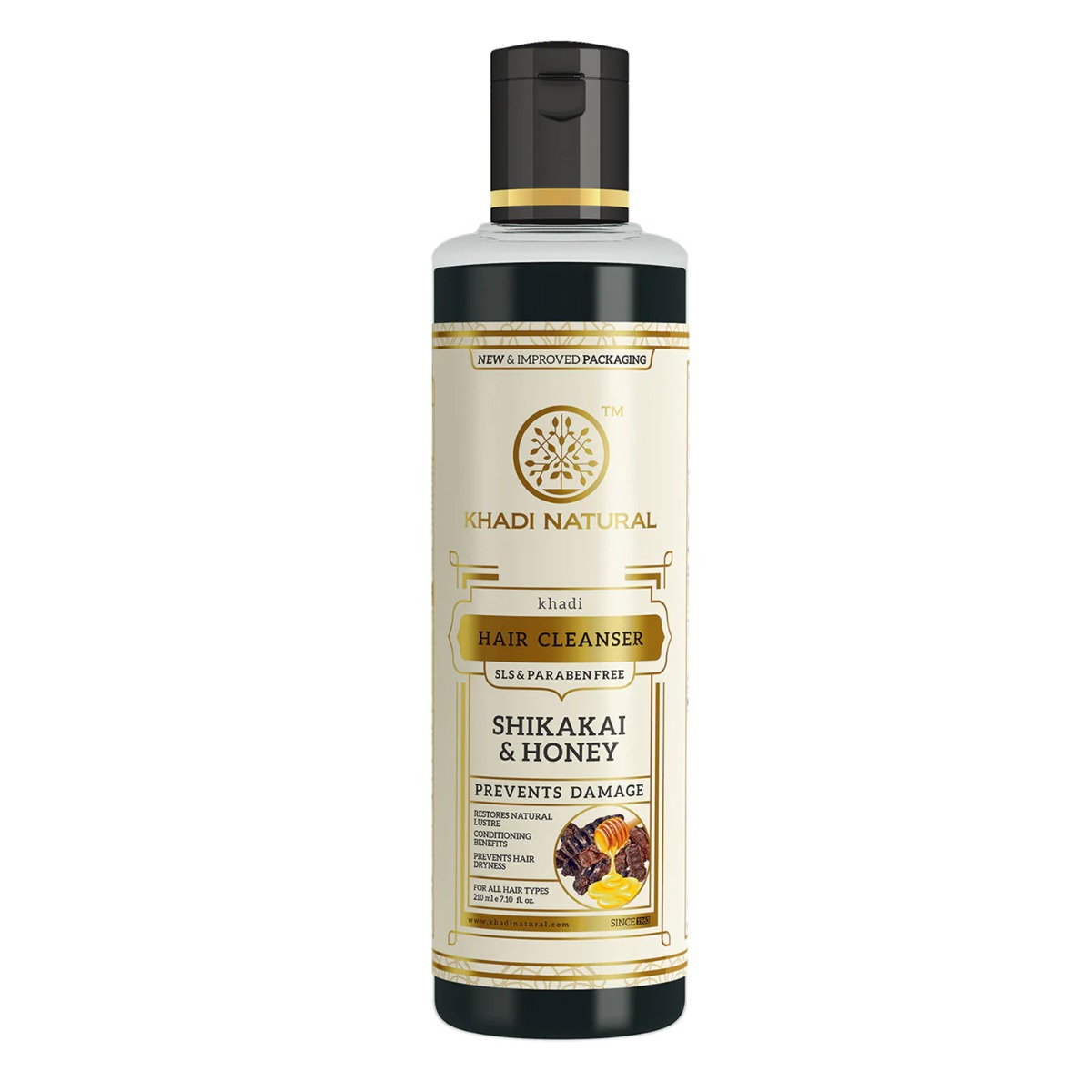 Khadi Natural Shikakai Honey Hair Cleanser SLS & Paraben Free, 210ml