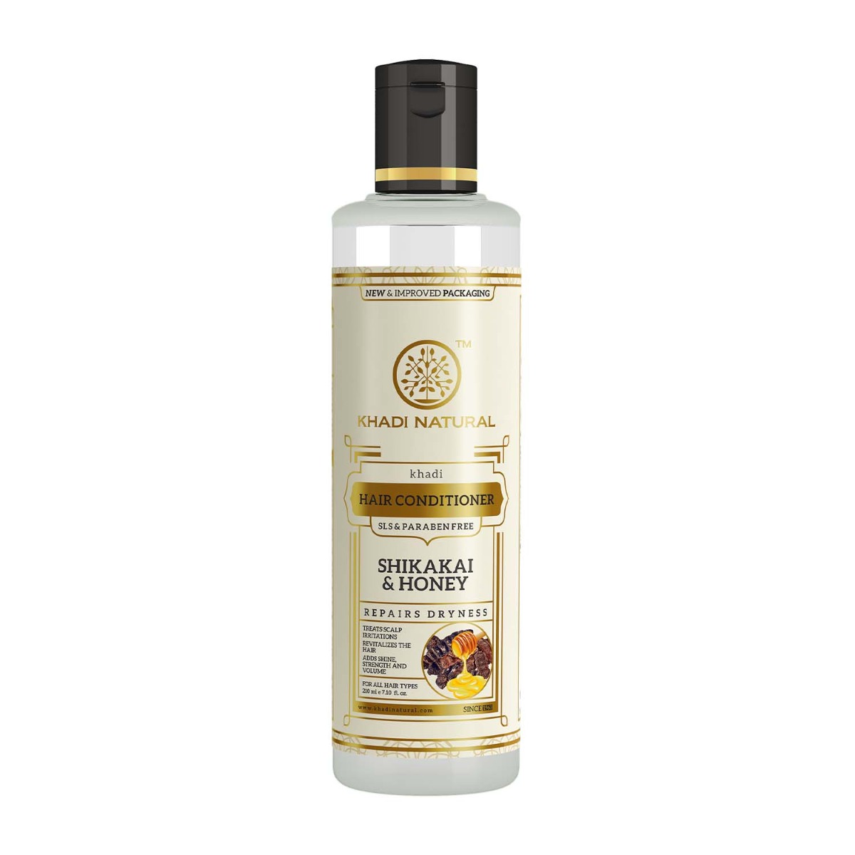 Khadi Natural Shikakai Honey Hair Conditioner, SLS & Paraben Free, 210ml