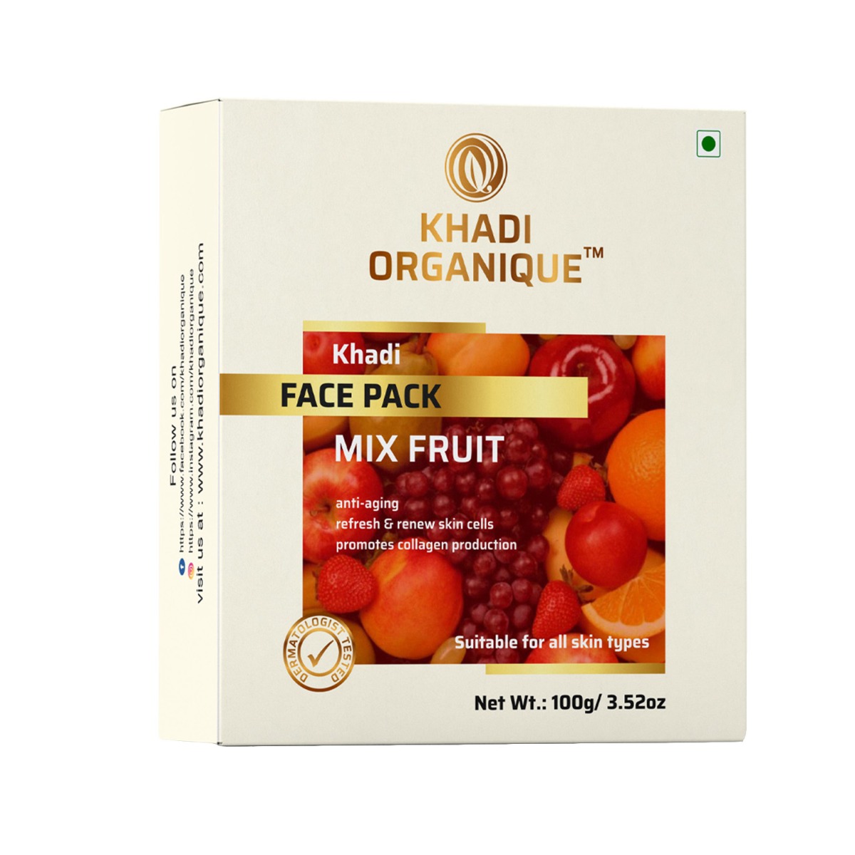 Khadi Organique Mix Fruit Face Pack, 100gm