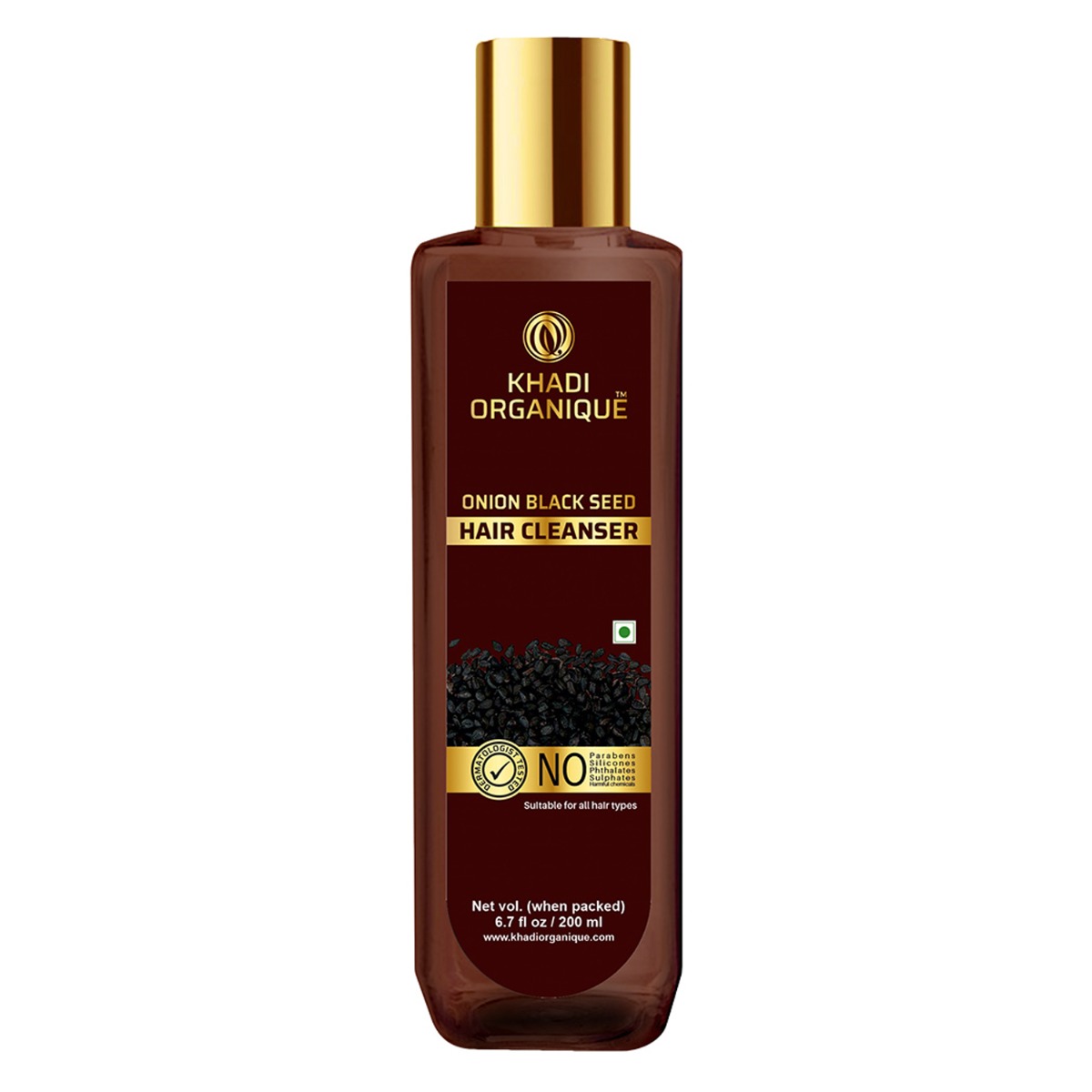 Khadi Organique Onion Black Seed Hair Cleanser / Shampoo, 200ml