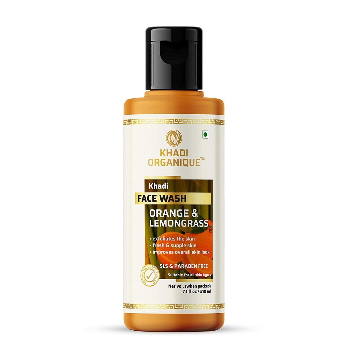 Khadi Organique Orange & Lemongrass Natural Face Wash, 210ml