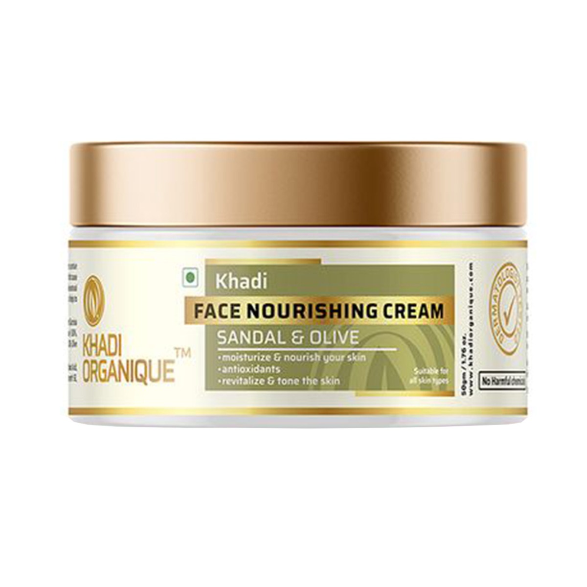Khadi Organique Sandal & Olive Face Nourishing Cream, 50gm