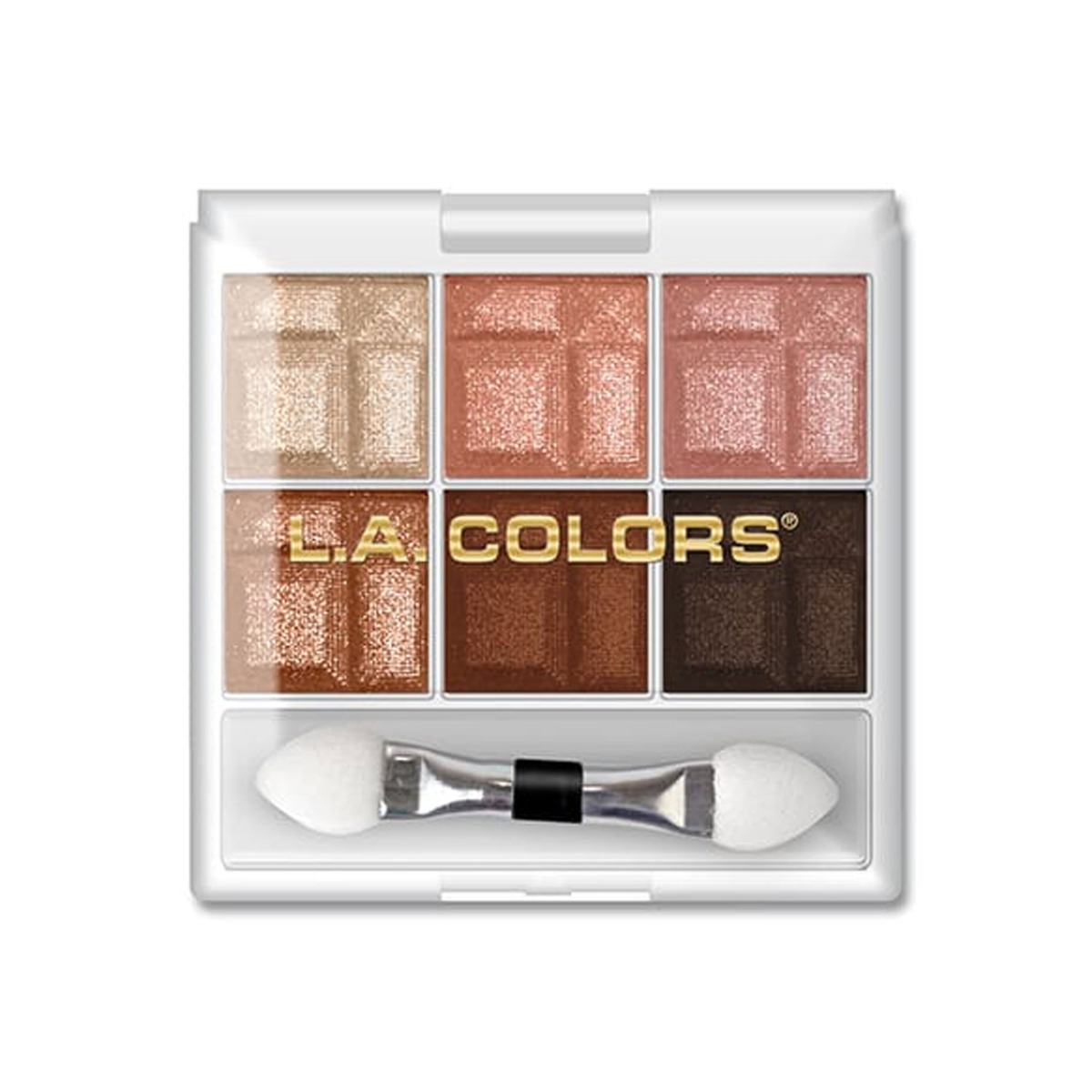 L.A. Colors 6 Color Eyeshadow Palette, Earthy, 4gm