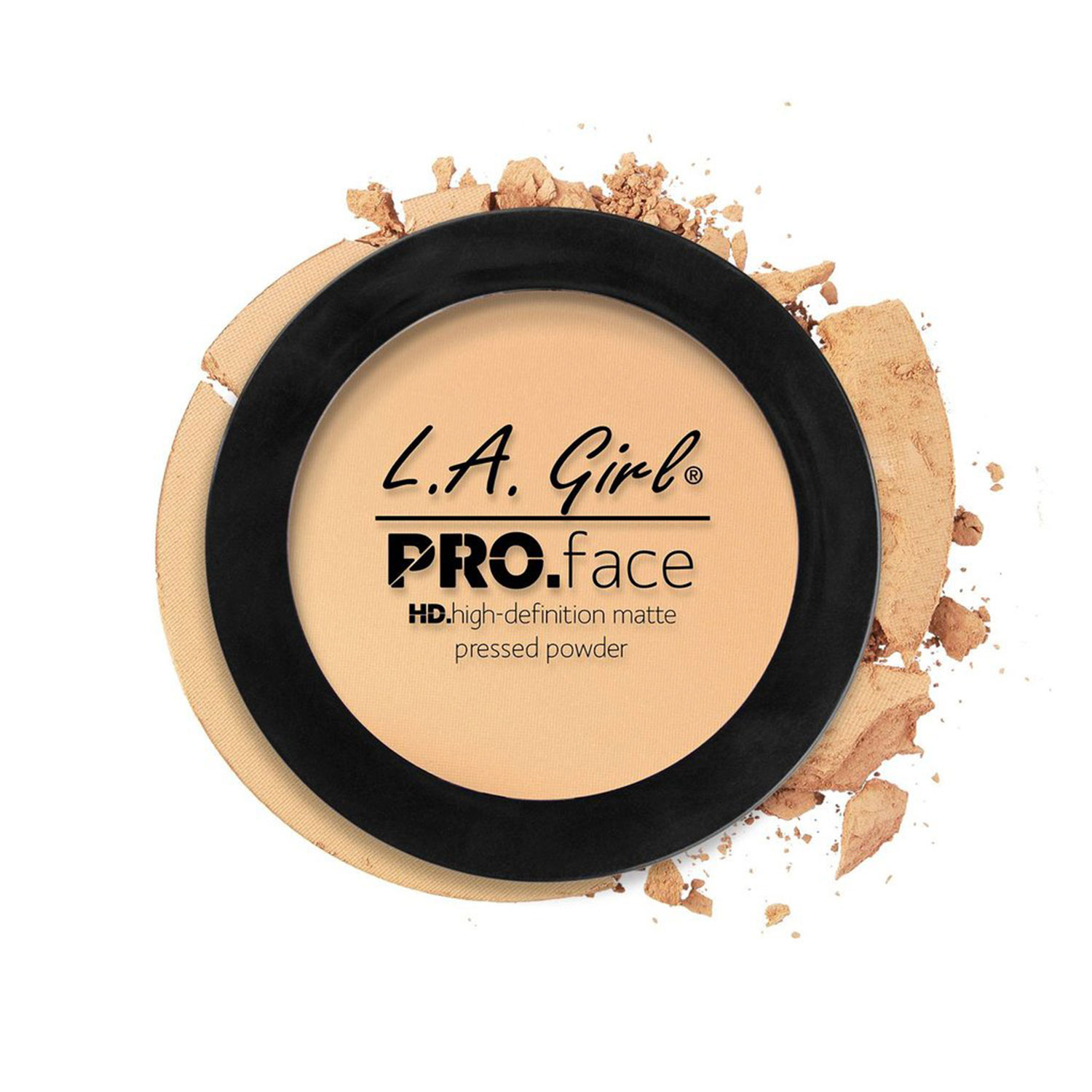 L.A. Girl HD Pro Face Pressed Powder, 7gm-Creamy Natural
