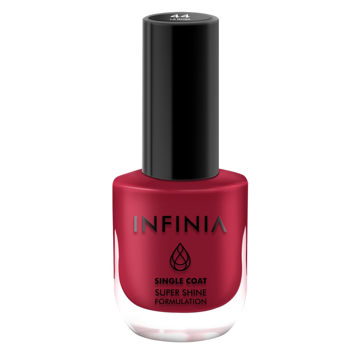 INFINIA Single Coat Super Shine Nail Polish With Ultra High Gloss, 12ml-044 La Rosa
