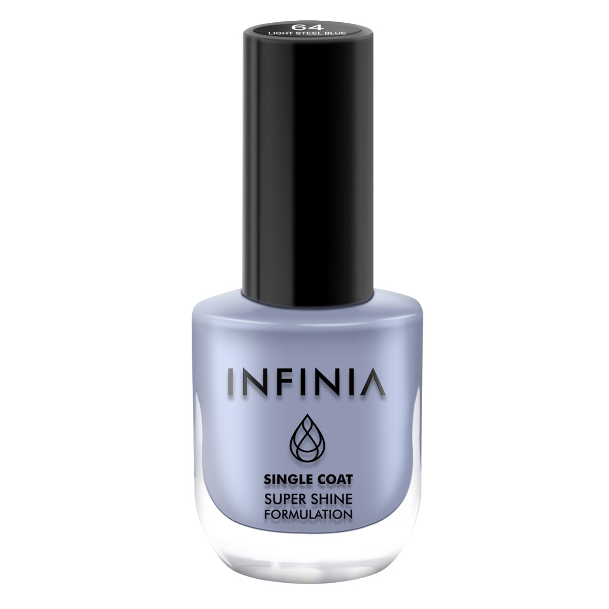 INFINIA Single Coat Super Shine Nail Polish With Ultra High Gloss, 12ml-064 Light Steel Blue