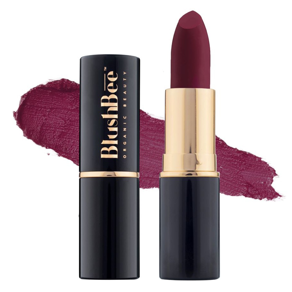 BlushBee Organic Beauty Lip Nourishing Organic Vegan Lipstick, 4.2gm-Wine Waltz