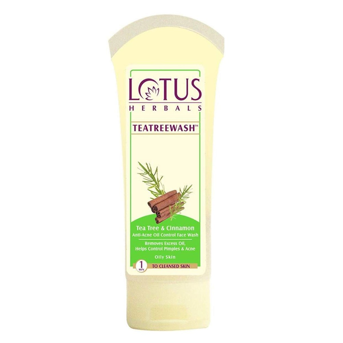 Lotus Herbals Tea Tree & Cinnamon Anti-acne Oil Control Face Wash, 120gm