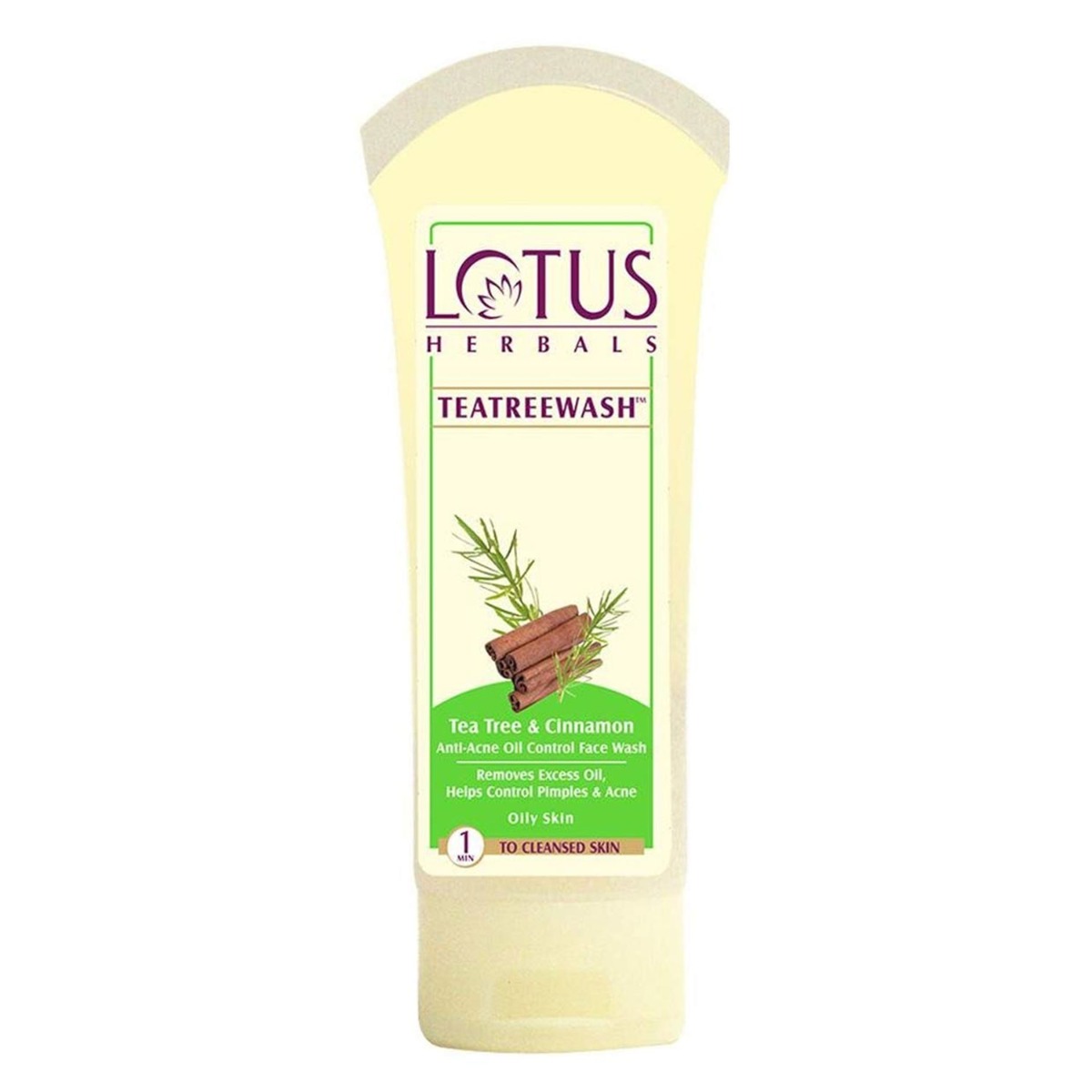 Lotus Herbals Tea Tree & Cinnamon Anti-acne Oil Control Face Wash, 80gm