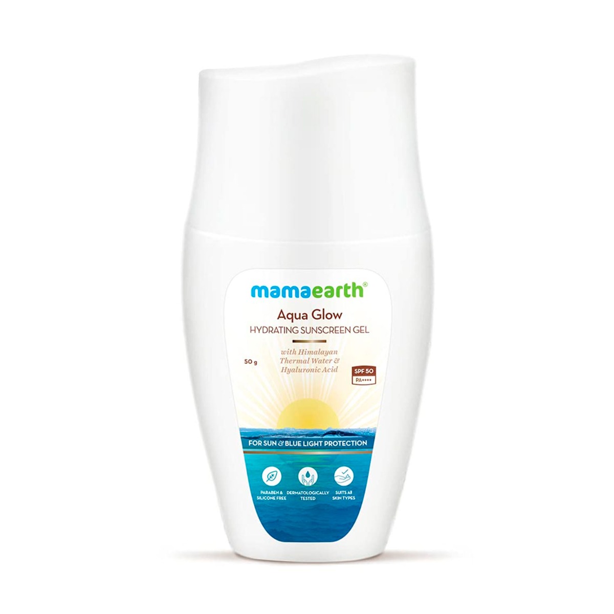 Mamaearth Aqua Glow Hydrating Sunscreen Gel With Himalayan Thermal Water & Hyaluronic Acid, 50gm