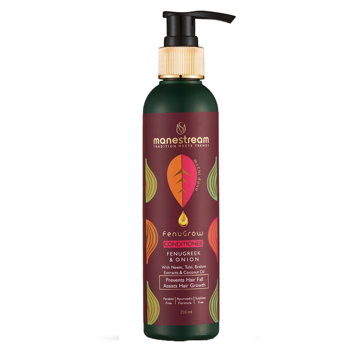 Manestream Fenugrow Ayurvedic Conditioner with Fenugreek and Onion for Hair Fall Control, For Smooth Hair, 250ml