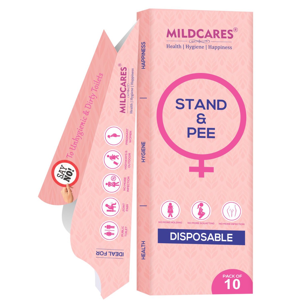 Mildcares 10 Funnels Disposable Female Urination Device for Women, 10 Pieces