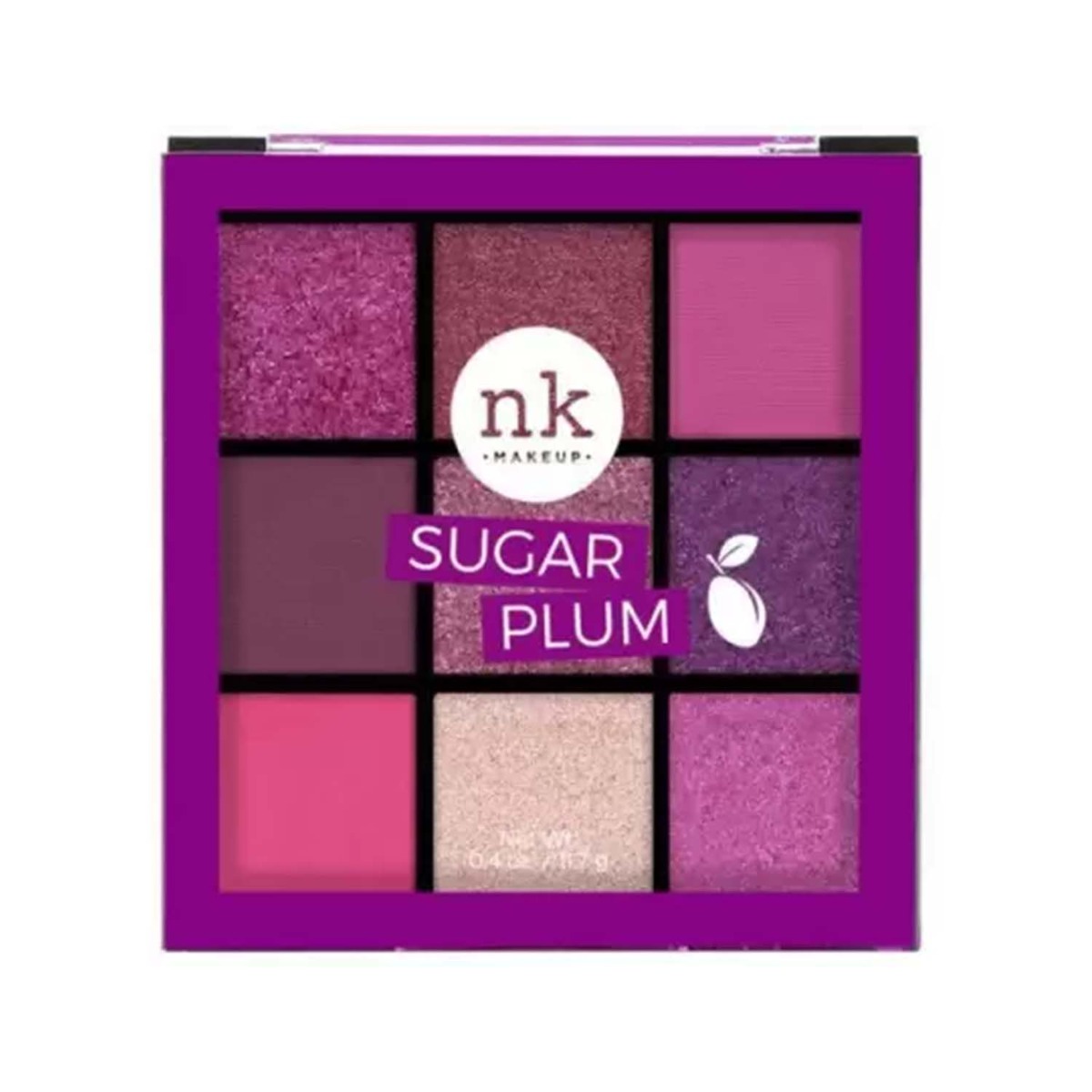 Nicka K Nine Color Eyeshadow Palette, Sugar Plum, 11.7gm