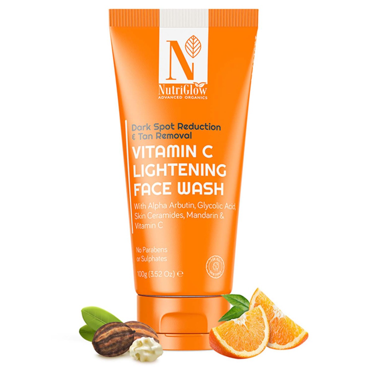 NutriGlow Advanced Organics Vitamin C Lightening Face Wash, 100gm