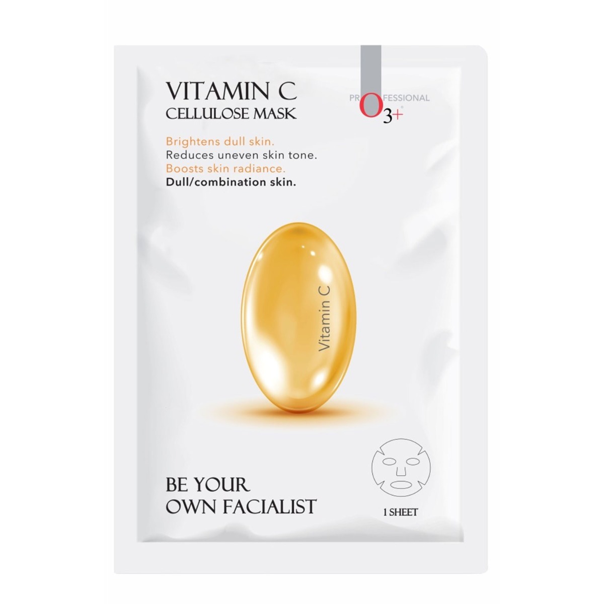 O3+ Facialist Vitamin C Cellulose Mask, 30gm