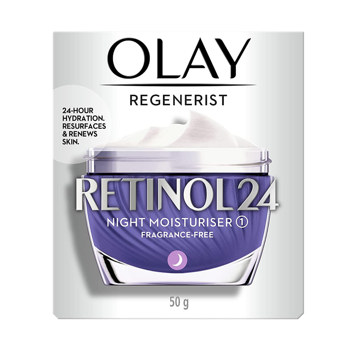 Olay Night Cream : Regenerist Retinol 24 Moisturiser, 50 ml