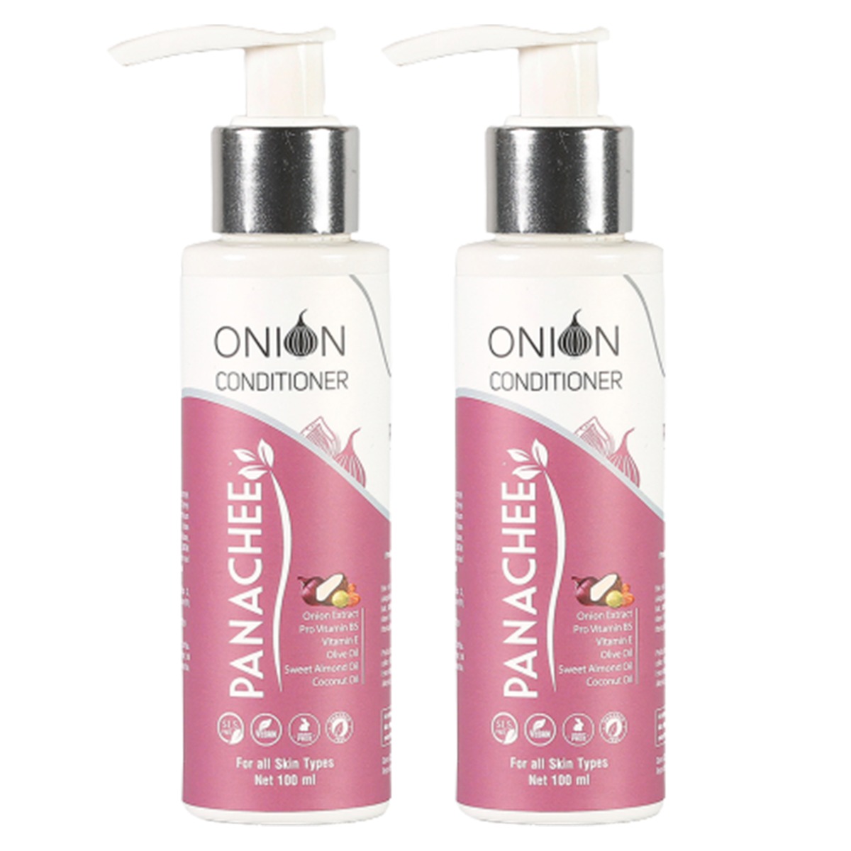 Panachee Onion Conditioner, 100ml Each - Pack of 2
