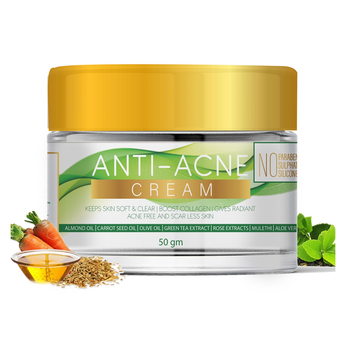 Samisha Organic Anti Acne Scar Removal Face Cream, 50gm