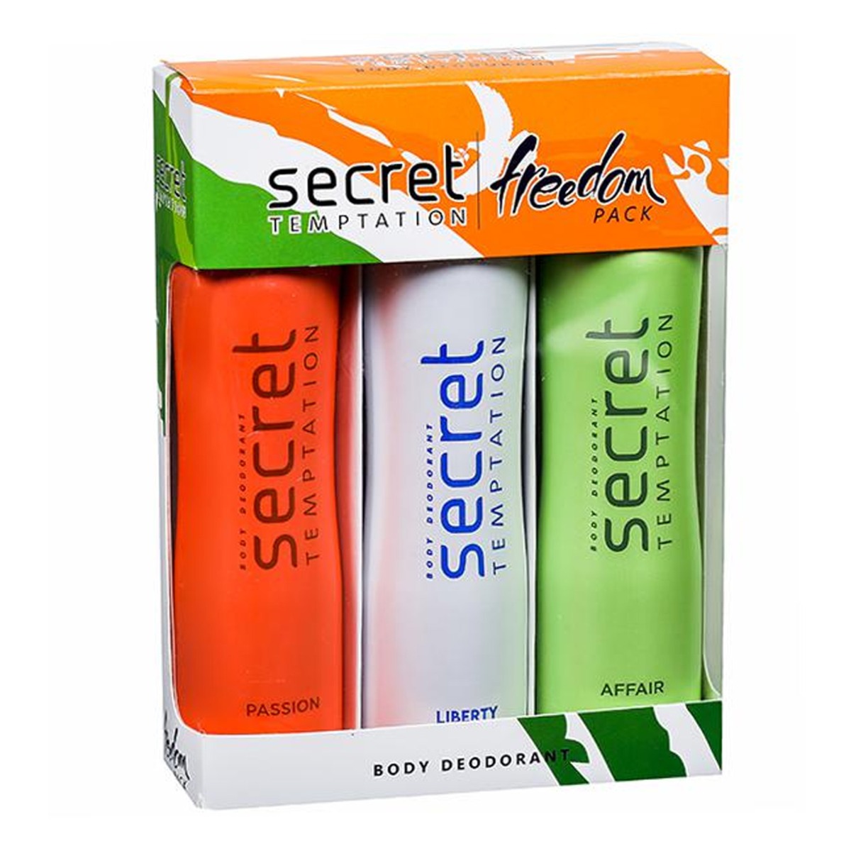 Secret Temptation Freedom Pack Body Deodorant, 450ml - Pack Of 3