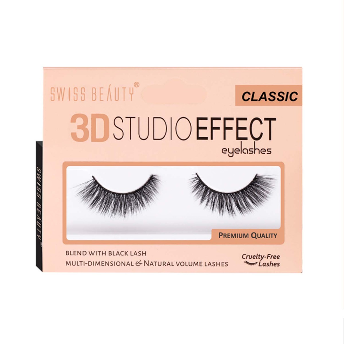 Swiss Beauty 3d Studio Effect Eyelashes - Classic, 100gm