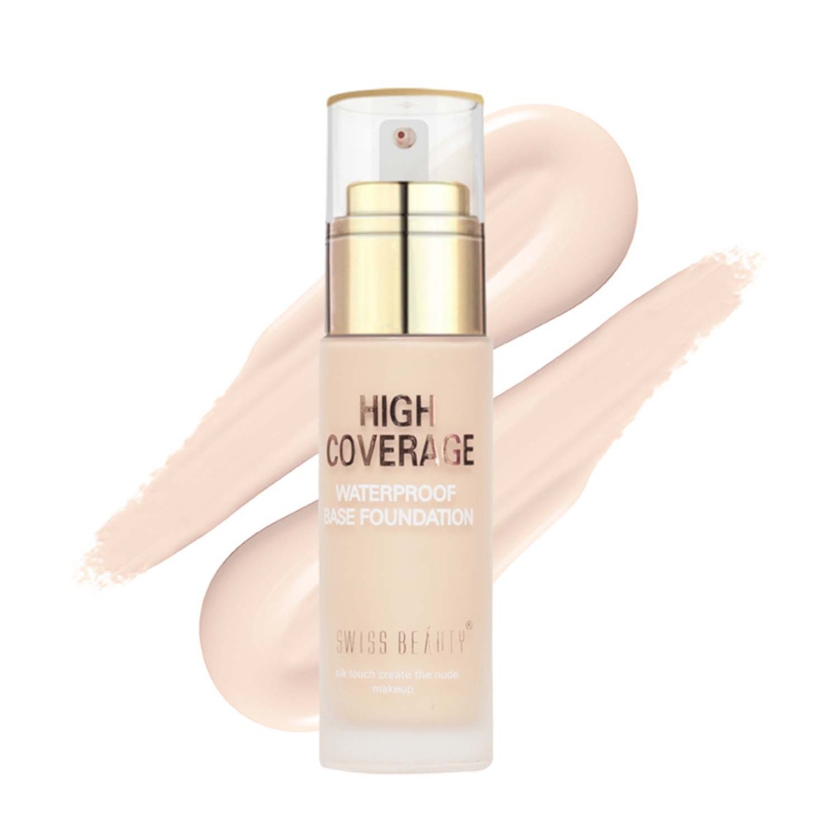 Swiss Beauty High Coverage Waterproof Base Foundation - Natural Beige, 60gm