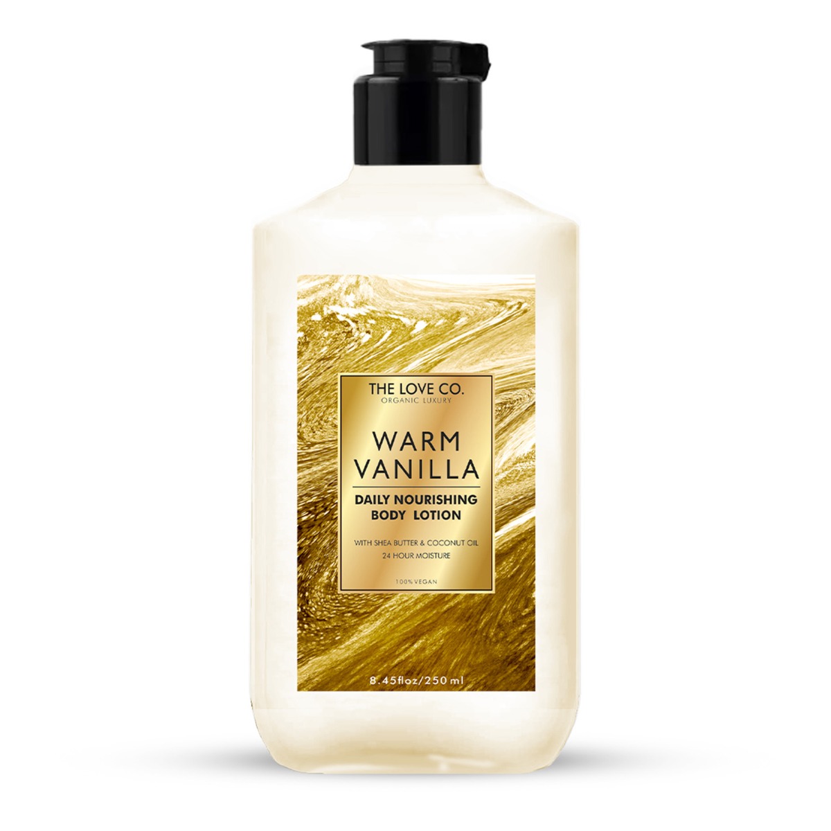 The Love Co. Warm Vanilla Body Lotion With Shea Butter & Vitamin E Extracts For Dry Skin, 250ml