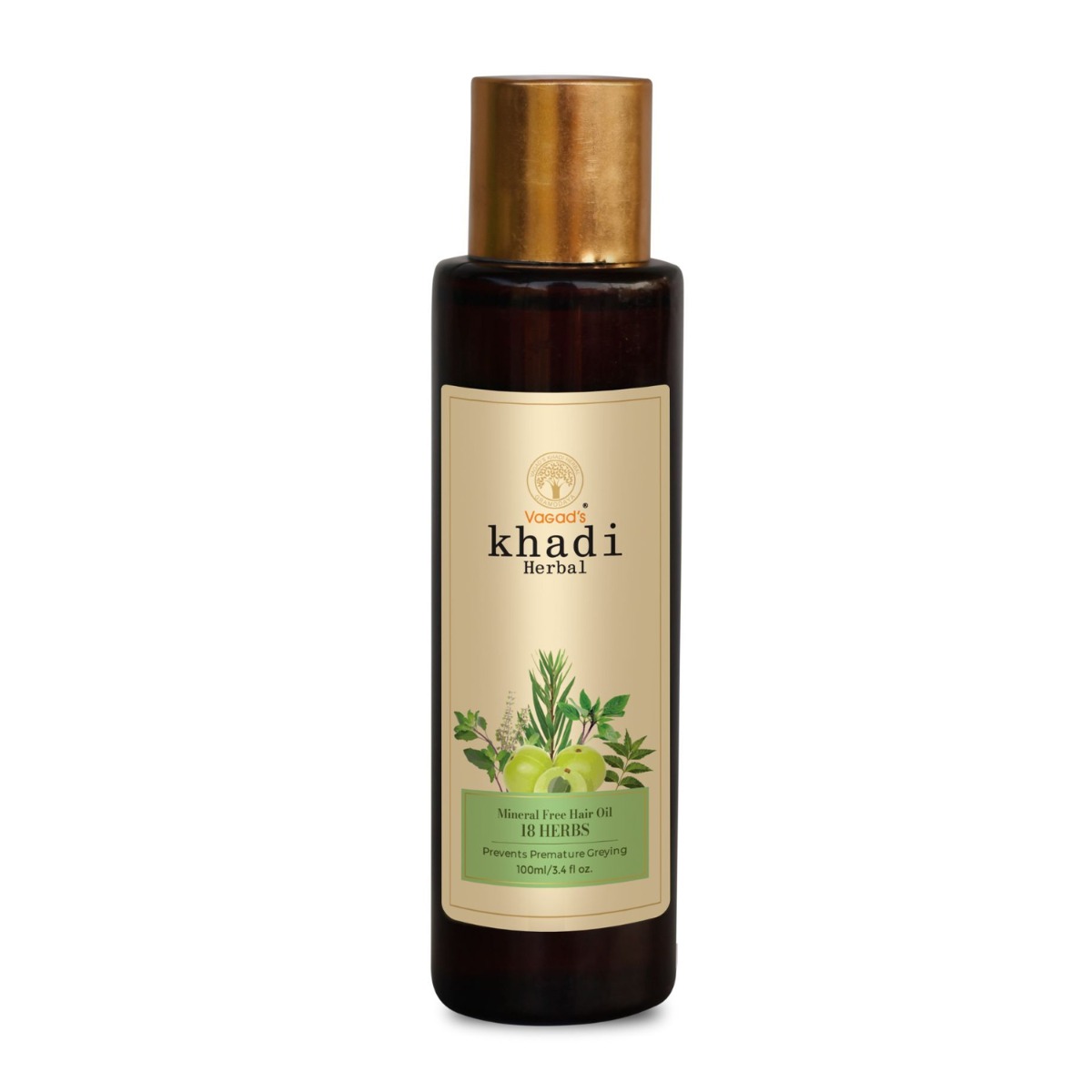 Vagad's Khadi 18-herbs Mineral-free Oil, 100ml