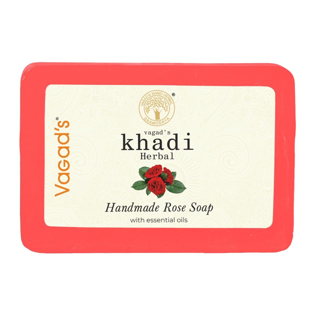 Vagad's Khadi Rose Soap, 125gm