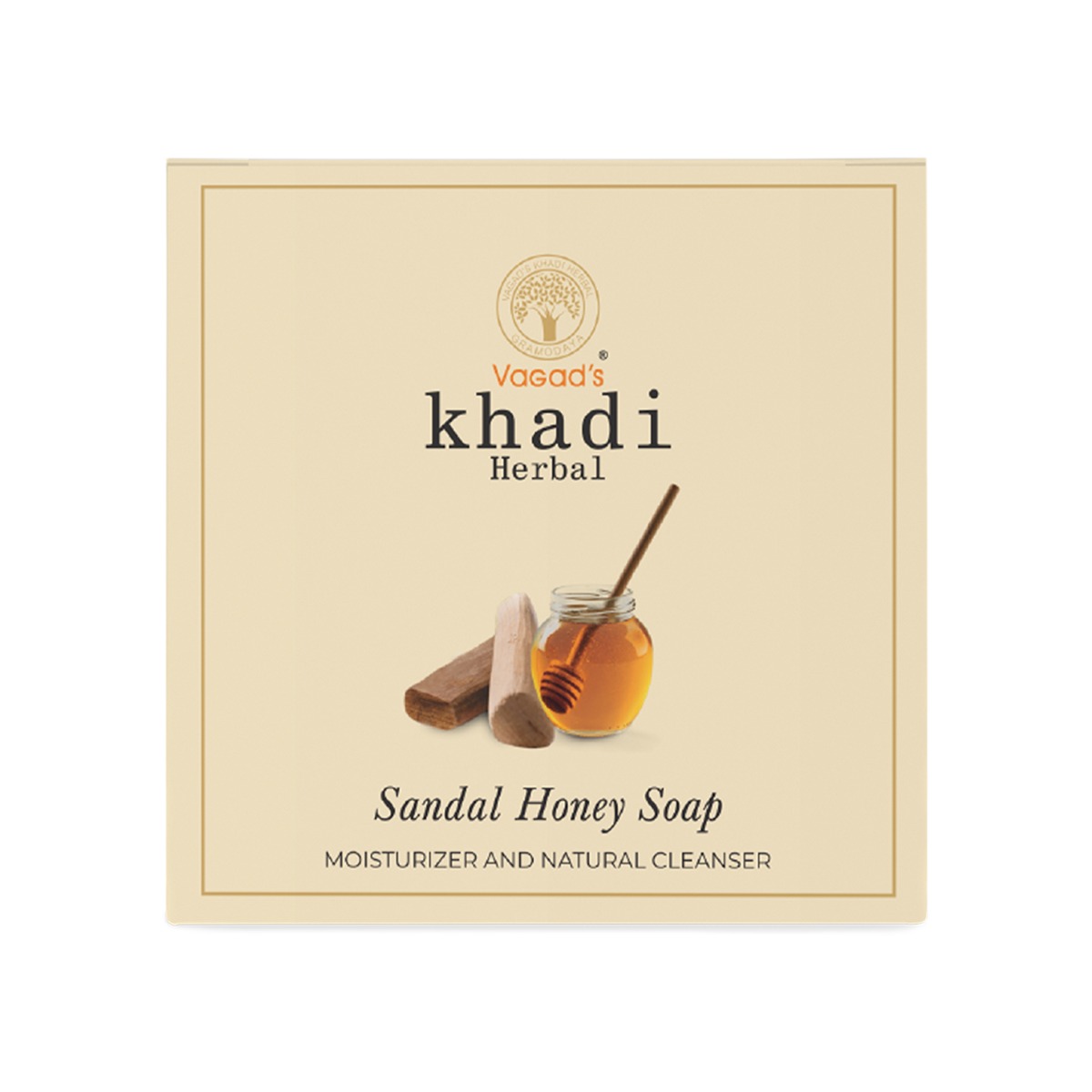 Vagad's Khadi Sandal & Honey Soap, 100gm