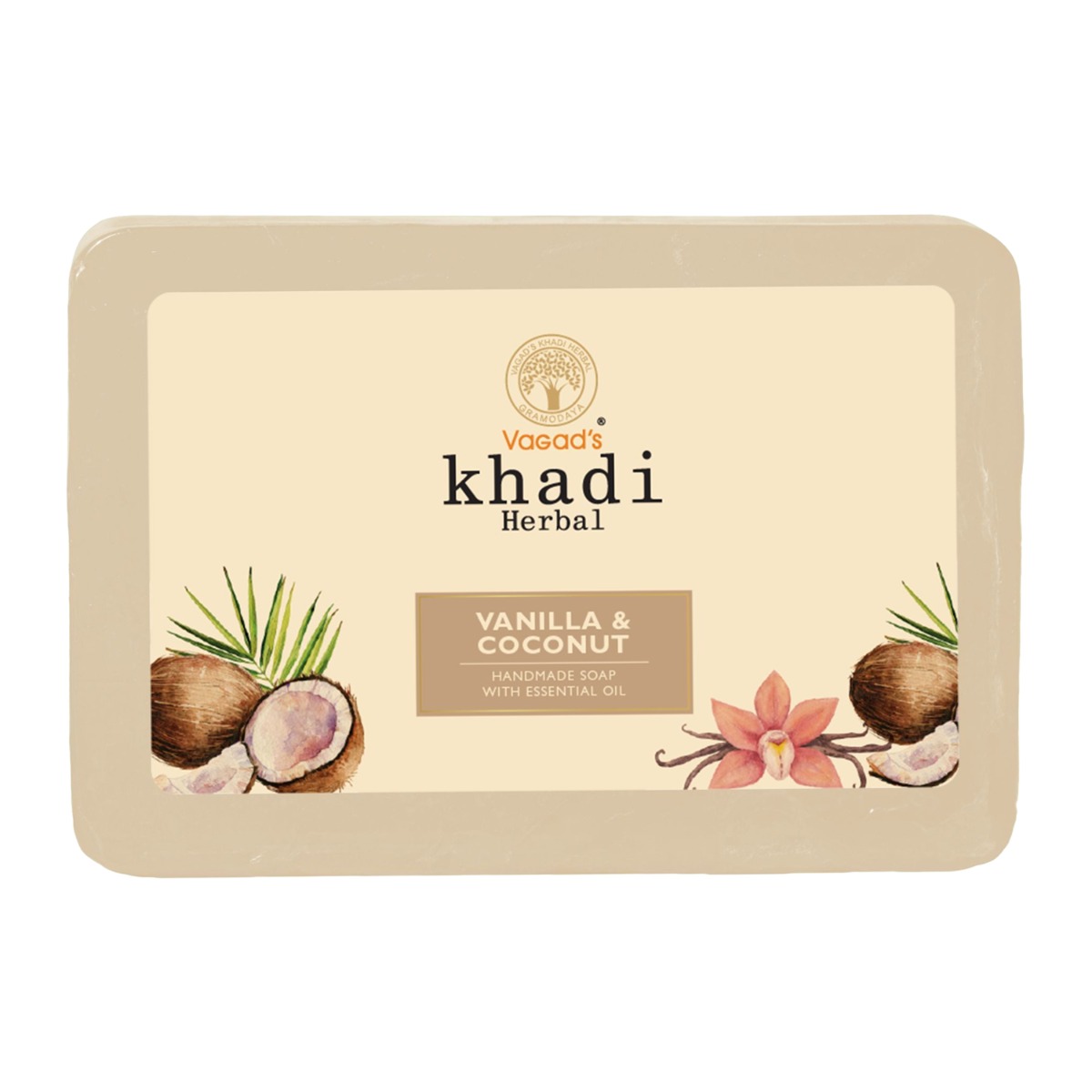 Vagad's Khadi Vanila & Coconut Handmade Soap, 125gm