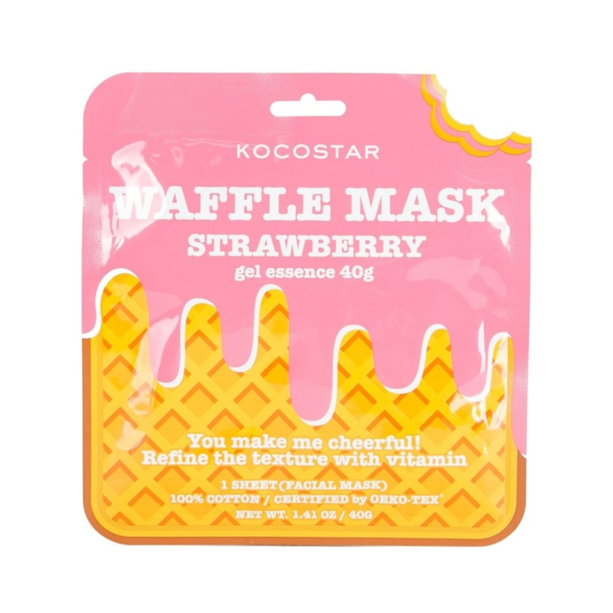 Kocostar Waffle Strawberry Mask, 40gm