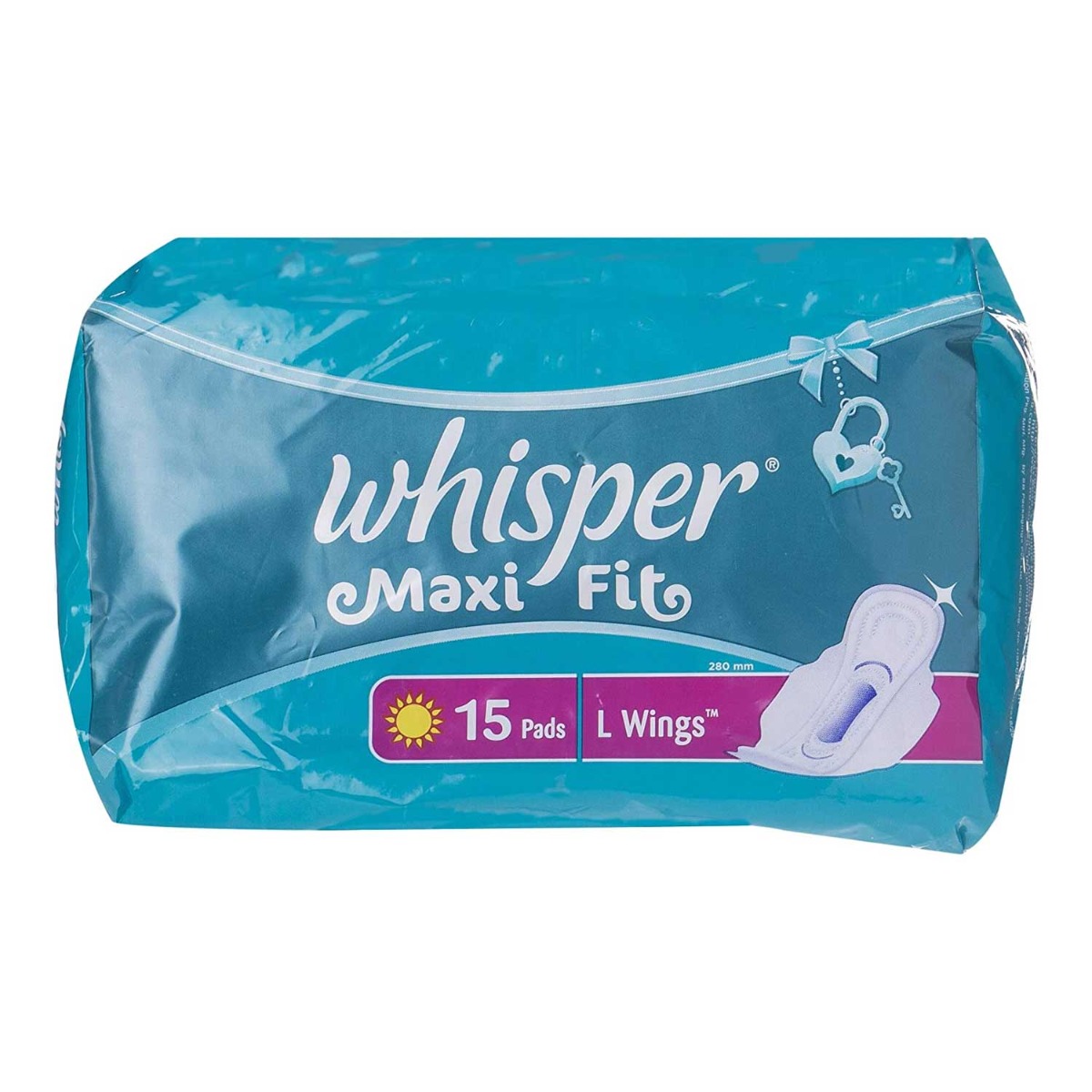 Whisper Maxi L Wings, 15 pads